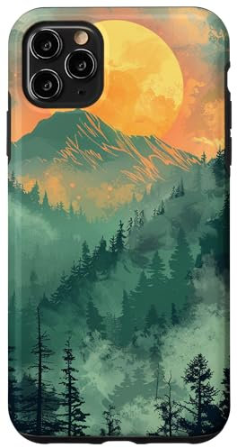 iPhone 11 Pro Max Green Mountain Pop Mount Socket Art Work Tree Woods Case