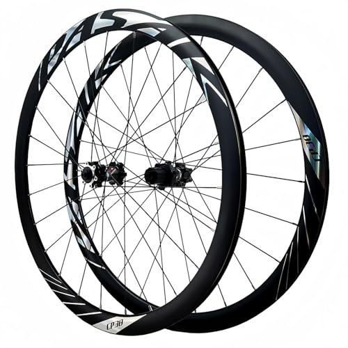 700C Rennrad-Laufradsatz, 36-Mm-Felgen, Doppelwandige C/V-Räder, 24-Stunden-Straight-Pull-Speichen, Schnellspannnaben Für 8–12-Gang-Kassette B,700CHG