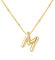 VCCKNB JEWELRY Initialen-Halsketten für Frauen und Mädchen, 14 Karat vergoldet, Buchstaben-Anhänger-Halskette von A-Z, Monogramm-Halsketten, Alphabet-Anfangsschmuck, zierliche, trendige (Gold-M)
