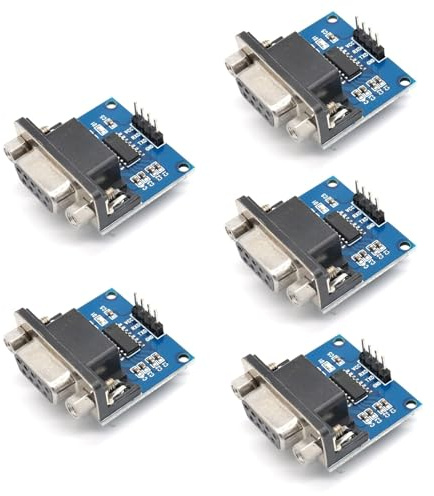 GERUI 5PCS MAX3232 3.3V zu 5V DB9 Männlich RS232 Serieller Prot zu TTL Konverter Modul Wurzelstecker für Ausrüstungs-Upgrades wie DVD