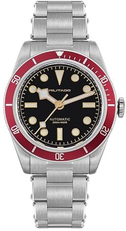 TACTICAL FROG Militado BB58 Automatikuhr für Herren ML06 38mm NH35 Uhrwerk Mechanische Taucheruhr Saphirglas 200M Wasserdicht Taucheruhren Rot