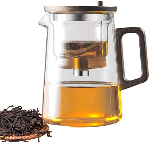 Bollitore in vetro trasparente, bollitore da tè in vetro, separazione 'acqua del tè, teiera in vetro trasparente, bollitore per tè in vetro trasparente con di separazione 'acqua
