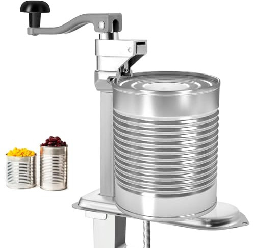 Bench 430mm /16.9 inch Commercial Can Opener - Adjustable Height Manual Opener for Cans Up to 10in, Heavy Duty for Hotels, Restaurants, Home Kitchen