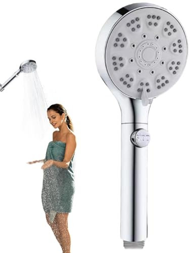 SVCEQZE Kit de douche pour remorque de voyage, tuyau de douche extérieur pour camping-car | Remplacement du tuyau de douche à main à 5 modes,Grand dessus de douche de brume de chauffe-eau de sortie