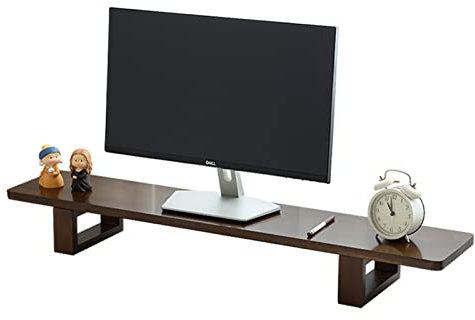 Monitorständer aus Holz für Laptop, TV, Drucker, Aufbewahrung, Nizer, Massivholz, Computer-Erhöhung, Schreibtischständer, Universal-Bürozubehör-Halter, 120 cm