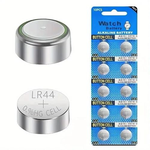 Sivitec 10 Pcs AG13 LR44 A76 Alkaline Button Cell Coin Watch Batteries, 1.5V (10 Batteries)