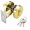 Cerrojo de seguridad de un solo cilindro, cerradura de seguridad redonda con llave, cerrojo de aleación de zinc, tamaño estándar para baño, dormitorio, puertas de entrada, interior y exterior (35-50
