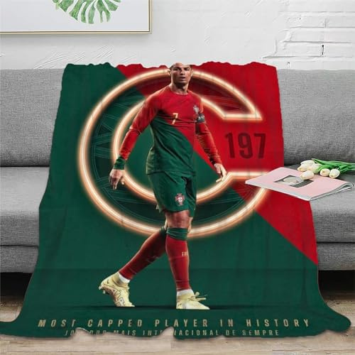 Enfunt-Home Fußball Decke Sofa 80X100cm Flauschige Sofa Kuscheldecken, Erwachsene Kinder Bettcouch Couchdecke, Familie Geburtstag Weihnachten Geschenk