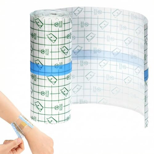 QWORK® 15 cm x 10 m Ruban de recouvrement pour tatouage et protection de la peau, imperméable & adhésif