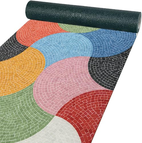 ANRO Küchenläufer Teppich Läufer Flur Küchenteppich rutschfest Küchenmatte abwaschbar Flurläufer pflegeleicht zuschneidbar Marelo 220 x 52 cm