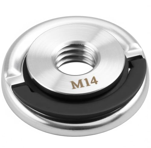 Angle Grinder Fixtec Nut M14 Quick Release Nut 4932352473 Change Heavy Duty Stainless Steel Locking Retaining Flange Nut for 150mm Universal Fit for Angle Grinders Fitting Part