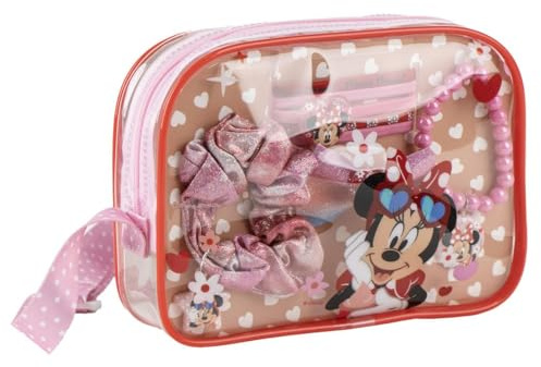 CERDÁ Life's Little Moments - Minnie Beauty-Tasche mit Zubehör für Mädchen – Beauty-Tasche Minnie für Spiel, Geschenk und Fantasy-Momente