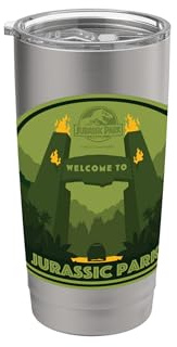 Jurassic Park Green Entrance Vaso térmico de acero inoxidable de doble pared