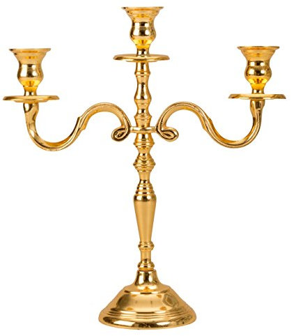 Geschenkestadl Kerzenständer 31cm Gold