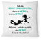 Fashionalarm Kissen Ich bin nicht eifersüchtig - 40x40 cm mit Füllung | Lustige Geschenk Idee mit Spruch für Freundin Ehe Frau Paare Valentinstag, Farbe:weiß
