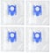 FIND A SPARE 4 Pack Microfibre Hepa Poly Dust Bags For Bosch Megaair Super Tex Type G ALL Siemens Vacuum Cleaner Alternative to 17000940