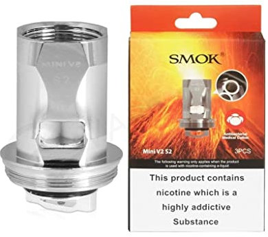 SMOK Tfv8 Mini Edelstahl V2 Spulen [S2, 0,15 Ohm] 1 Stück Packung mit 3