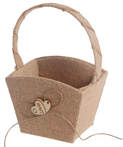 HEMOTON Körbchen für Blumenkinder Blumenkörbe für Hochzeiten Hochzeit Blumenmädchen Korb Blumenkinderkörbchen