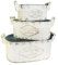 Hogar y Mas Jardinera METÁLICA Vintage Flowers & Garden Set DE 3 - Blanco