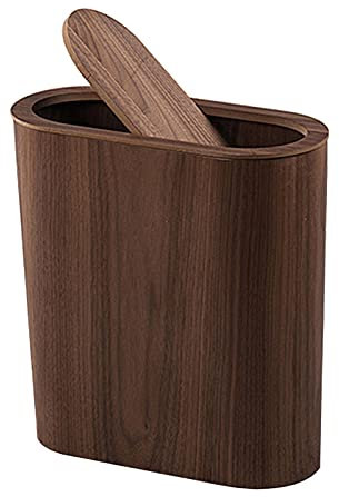 Advap Bolera de Basura Papelera de Madera Bote de Madera Dormitorio Cocina Cocina Baño Oficina, Brecha Cesta de Reciclaje de Papel de Madera sólido Creativo Ultra estropro (Color : C)