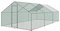 UISEBRT Hühnerstall Käfige Kleintierstall - Freilaufgehege mit PE Dach für Geflügel, Kaninchen, Kleine Haustiere, Hunde (3 x 6 x 2 m)