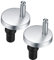 Quick Release Toilet Seat Fixings, Universal Toilet Seat Hinges Fittings with Spare Expanding Rubber Screws Nuts Bolts for WC Toilet Blind Holes, 2 Pack