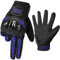 LVNRIDS Motorrad Handschuhe Touchscreen Vollfinger Handschuhe Atmungsaktiv Fahrradhandschuhe Reithandschuhe für Radfahren Airsoft Motorrad Blau M