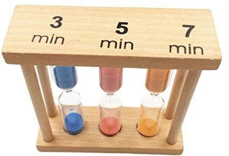 SM SunniMix 3/5/7 Minuten Vintage Rotierender Sanduhr n für Tee/Hausmannskost Dekoration Geschenk – Quadratisch