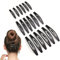 Clip Per Capelli a Scatto in Metallo,Mollette a Scatto Capelli Fermagli,Per Capelli a Scatto Forcina Nera Forcina Mollette Nere Capelli Antiscivolo 15 grandi, medi e piccoli