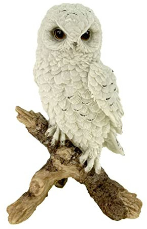 VOGLER Joh. Vogler GmbH Schneeeule auf AST stehend 21 cm Uhu Eule Tierfigur Vogel