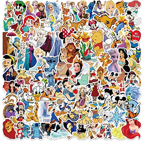 Princess Stickers, 100PCS Cartoon Sweet Princess Cute Decorative Aesthetic Vinyl Waterproof Stickers for Laptop, Skateboard, Computer, Phone Case, Guitar