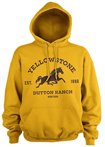 Yellowstone Officiellement sous Licence Dutton Ranch - Montana Sweat À Capuche (Doré), Petit