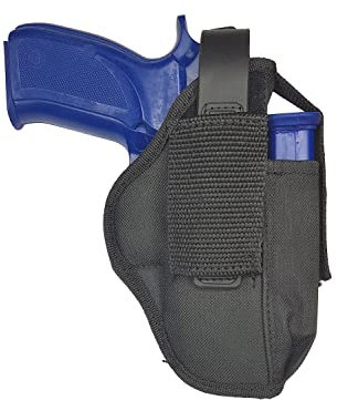 5-56.de AK05 Nylon Gürtel Holster für CZ 75 B / 75 D Compact / P10C Compact / P10F Full Size schwarz