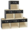 Lifewit Cube Storage Boxes Set of 6, Fabric Storage Box with a Clear Window and Handles, Foldable Storage Cubes Clothes Organiser for Wardrobe, Closet, Shelves, Medium, Black