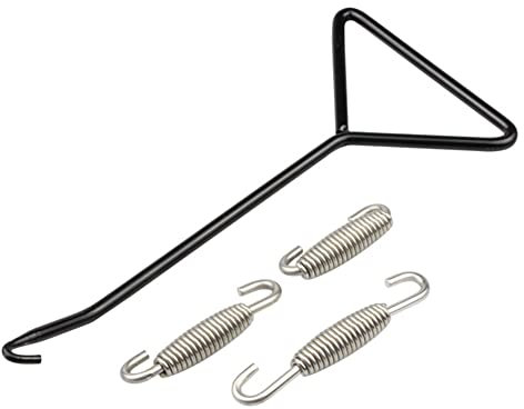 Exhaust Spring Hook Puller Tool, MoreChioce T-Hook Trampoline Spring Pull Tool Spring Pull T-Hook Metal Tent Peg Puller Stainless Trampoline Spring Pull Tool for Motorcycle Car