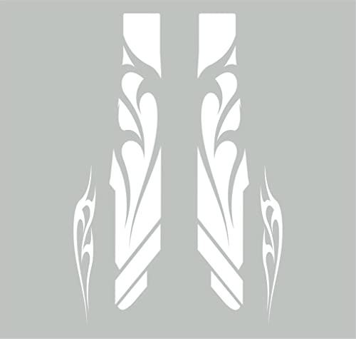 DualColorStampe Aufkleber Gabel MTB Mountainbike Aufkleber Fahrrad Zubehör Tribal Aufkleber B0037 (Weiß 10)