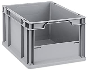 PROREGAL Eurobox NextGen Insight | HxBxT 22x30x40cm | 20 Liter | Front offen | Eurobehälter, Transportbox, Transportbehälter, Stapelbehälter