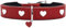 HUNTER Hundehalsband Love, Farbe: rot/schwarz, weiches, Robustes Rindsleder, einzeln eingenähte Herzen, handgefertigt, hoher, besonders anschmiegsam, Made in Germany, Größe 42