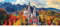 DCIDBEI Diamond Painting Berge 110x50 cm für Erwachsene - Landschaften mit Schloss Neuschwanstein - Ländliche Landschaft Diamant Bilder