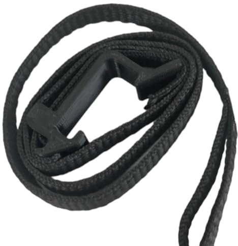 Buggy Board Clip Hook and Strap for Lascal Equivalent Part 81150 (Black)