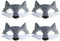 DAZZLUXE 4 Stück Graue Wolfsmaske, Tiermaske, Graue Wolfsfilzmaske, Kinderpartymaske, Maskerademaske, Halbgesichtswolfmaske, Halloween-Anziehzubehör Für Cosplay, Maskerade, Party
