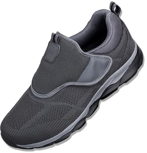 Aocase Femme Chaussures Orthopédiques Pied Large Homme Chaussures de Randonnée Basses Tennis Respirant Légères et Confortables de la Mode de Marche,Gris,43/265mm