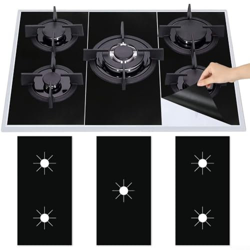 ReachMall Almohadilla de estufa de gas, cubierta de quemador de gas, protector de estufa de gas, almohadilla protectora reutilizable para cocina y limpieza, 16ROW6E6ZZ101FZ98OO584LC897H