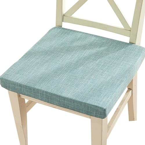 Sitzkissen Stuhl Mit Haltebändern, Stuhlkissen Outdoor 40/45/50cm, Samt SitzkissenRutschfest Sitzpolster Gartenstuhl Esszimmerstuhl Für Küche Garten Büro(Color:Mint Green,Size:50x50x5cm)