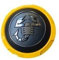 4 Pezzi Auto Coprimozzo per Abarth 500 595 695 Coppa Coppone 133 mm, Coprimozzo Del Centro di Rotella Dell'auto Impermeabile Antipolvere Accessori per Lo Styling Del Logo Dell'Auto,Yellow