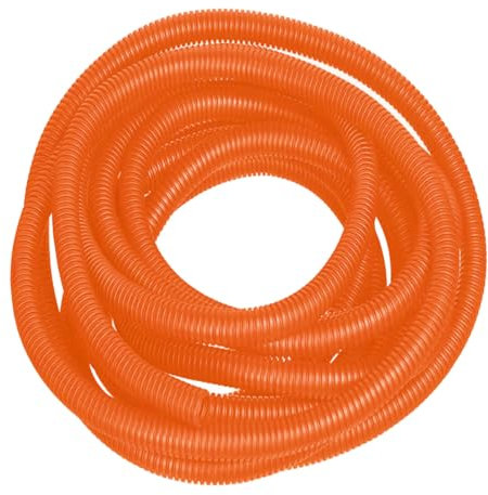 MOCNT Wellrohr Geschlossen Auto Kabelschutzrohr Kfz Kabelrohr Flexibel Isolierrohr Kabel Schutz Rohr Wellschlauch Kabelschlauch Kabelmanagement Orange Außen 25mm Länge 3meter