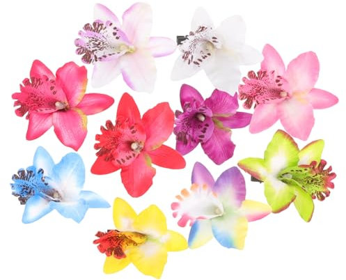 SOIMISS Pinza De Pelo Flor De Orquídea 10 Unidades Ganchos Pelo Mujer Accesorio Decorativo Para El Cabello