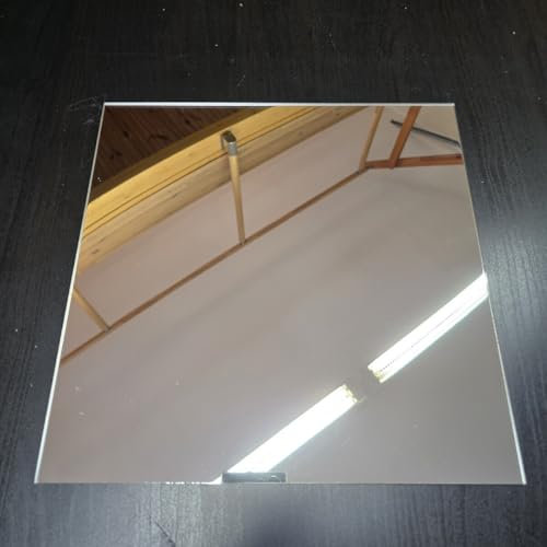 AtHaus Acrylspiegel 3 mm Acrylglas Spiegelfliesen, unzerbrechlicher Spiegel, Dekorative rahmenloser Kunststoffspiegel, Größen und Zuschnitt nach Wunsch, FARBE: Silber, Größe: 60x40 cm