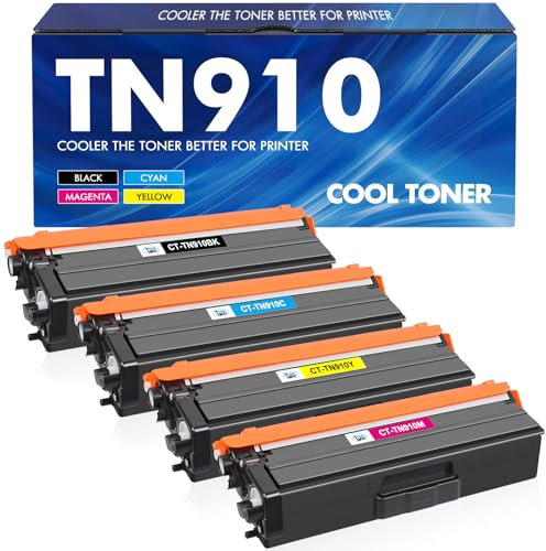 Cool Toner 4er-Pack Ersatz Kompatible für Brother TN910 TN-910 TN 910 für HL-L9310CDW HL-L9310CDWT HL-L9310CDWTT MFC-L9570CDW MFC-L9570CDWT (Schwarz Cyan Gelb Magenta)