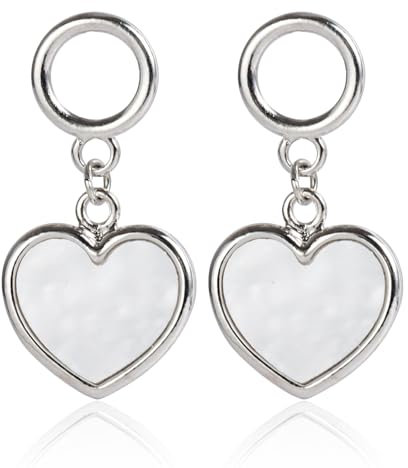 NONGYU Einzigartige baumelnde Ohrringe, Verzierung, stilvolle baumelnde Ohrringe, Schmuck mit verbesserten Kreuzen/Herz-Anhänger